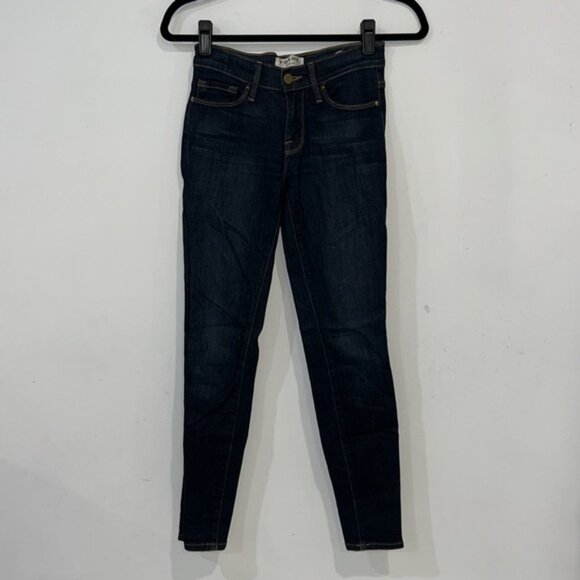 Frame Le Skinny de Jeanne Dark Wash Blue Jeans size 24 - Picture 2 of 11